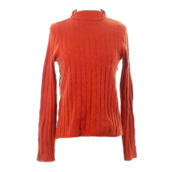 Madewell Women's Orange Rust Evercrest Turtleneck Sweater size Medium - Picture 1 of 4